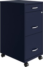 26.5&quot; X 14.3&quot; X 18&quot; Lorell Soho File Cabinet In Navy - £111.32 GBP