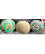 Set of Three 3 Brass Peacock Bird Peacocks Bowl Bowls Dish Solid Brass I... - $82.26 CAD