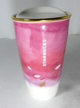 Starbucks 2015 Cherry Blossom SAKURA day Pink ceramic tumbler, mug , 12o... - $450.00