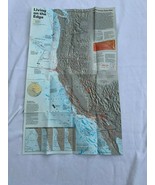 Vintage Map Tectronic Plates World National Geographic 53546 - £12.45 GBP