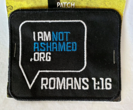 Embroidered Bible Quote Patch I Am Not Ashamed Christian Biker Jacket Emblem - £6.88 GBP