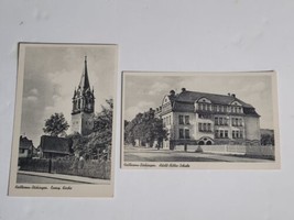 Postcard Lot Heilbronn Adolf Hitler School And Street Evang Kirche Germany - £22.15 GBP