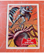 1966 Batman Trading Card Topps Red Bat 18A Death Spins A Web EX - £11.61 GBP