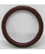 Antique Chinese 1890-1910 Victorian Era Carved Floral Bracelet In Cinnabar  - $3,641.66 MXN