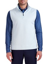 Hickey Freeman Quarter Zip Pullover Vest Mens M Blue Striped Golf NEW - £27.00 GBP