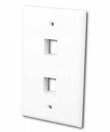 TechCraft Double Keystone Jack Flush Wallplate - Bright White - $2.74 CAD