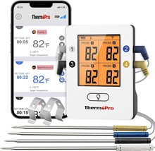 Thermopro Tp25 500Ft Bluetooth Meat Thermometer With, Temperature Graph - £61.29 GBP