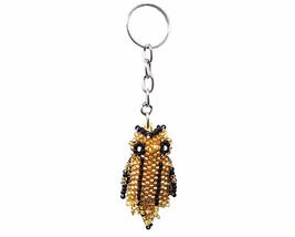 Mia Jewel Shop White Dove Bird Czech Glass Seed Bead 3D Figurine Keychain Metal  - £11.73 GBP