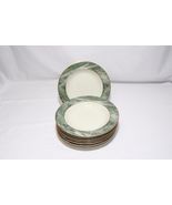 Mikasa Travertine Green Rim Soup Bowls 8-1/2&quot; Lot of 8 - €42,06 EUR