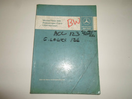 1981 Mercedes Benz 123 126 Passenger Cars Introduction into Service Manual WORN - $77.04