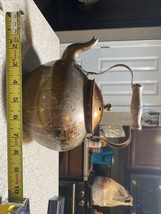 Vintage Copper Goose Neck Tea Pot Kettle Wooden Handle Made in Portugal - $18.70
