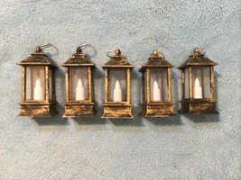 Decorative Candle Lantern Lamp Battery Powered 5pc Bronze Night or Mood ... - £14.48 GBP