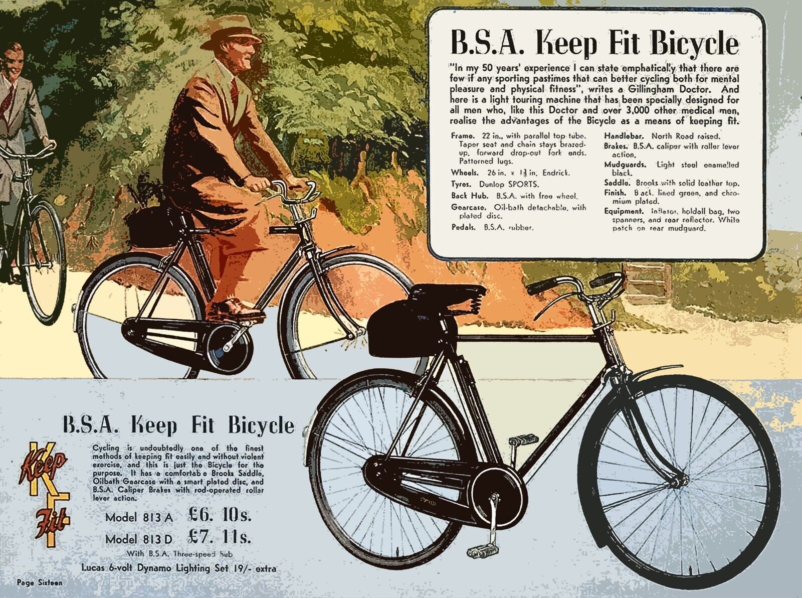 10862.Decor Poster.Room wall.Vintage Interior Art design.Keep Fit retro bicycle