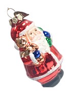 Thomas Pacconi Museum Series Christmas Santa Bear Gift Bag Glass Ornamen... - £10.19 GBP