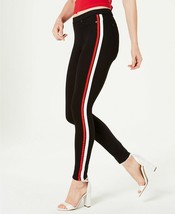 $44 NWT HUE Womens Racer Stripe Original Denim Leggings Black pants  XS ... - £8.78 GBP
