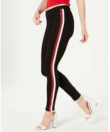 $44 NWT HUE Womens Racer Stripe Original Denim Leggings Black pants  XS ... - £8.64 GBP