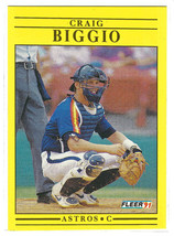 1991 Fleer #499 Craig Biggio Houston Astros - £1.62 GBP
