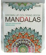 Grown Up Adult Coloring Book Mandalas 32 Pages - £2.35 GBP