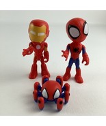 Marvel Spidey &amp; His Amazing Friends Action Figure Lot Iron Man Trace-E H... - $441.45 MXN