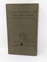 1942 WW2 US Army Issued Protestant Pocket Field Bible New Testament Worl... - $29.69