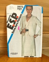Simplicity Vintage Home Sewing Crafts Kit #5973 1983 Dress Jacket - £7.83 GBP