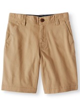 Wonder Nation Boys Flat Front Shorts Size 8 Beige School Uniform Approve... - $14.23