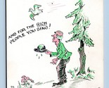 Bird Will Not Sing for Poor Artist Signed Elmer Anderson Comic UNP Postc... - $4.04