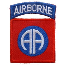 U.S. Army 82nd Airborne Patch Blue &amp; Red 3&quot; - £9.17 GBP