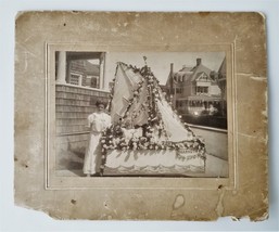 1800s antique victorian PARADE FLOAT PHOTO brooklyn ny rosentrauch 146 manhattan - £68.47 GBP