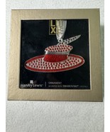 Harvey Lewis Red Hat Christmas Ornament Swarovski Crystals Purple Feathe... - £3.92 GBP
