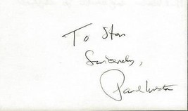 Paul Weston Signed 3x5 Index Card  - £23.64 GBP