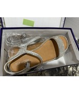 Top Moda Silver Rhinestone Sandals Women 7.5 - €12,96 EUR