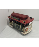 Wooden Trolley Car Music Box San Francisco N0 56 Wind Up N6 Works - £11.06 GBP