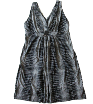 NWT TART Chloe in Black &amp; White Alligator Double V Sleeveless Jersey Dress 4X - £21.57 GBP
