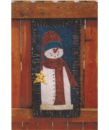 January Wall Banner Frosty Flake Snowman Pieced Applique Quilt Pattern 1... - £10.38 GBP