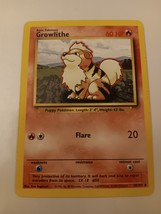 Pokemon 1999 Base Set Growlithe 28 / 102 NM Single Trading Card - £7.89 GBP