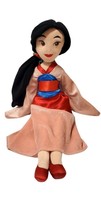 Mulan Plush Doll Authentic Pink, Red, &amp; Blue Dress Large 20” Disney Store - £13.46 GBP