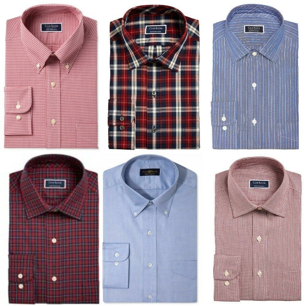  Club Room Men&#39;s Performance Cotton Slim-Fit Variety Colors B4HP - $11.40+