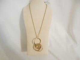 Department Store  25 “ Gold Tone Multi Circle Pendant Necklace C661 $30 - £11.31 GBP