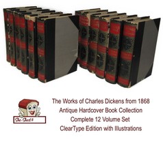 The Works of Charles Dickens 1868 Antique 12 Volumes ClearType Ed. Illustrated - £118.15 GBP