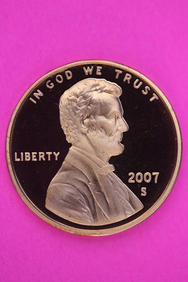 Gem Proof 2007 S Ultra Deep Cameo Lincoln Memorial Cent Same Coin In Pic... - $9.99