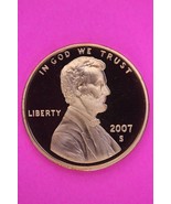 Gem Proof 2007 S Ultra Deep Cameo Lincoln Memorial Cent Same Coin In Pic... - $13.65 CAD