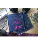 Upcycled Denim Jeans Embroidered Pot Holders Hot Pads Kitchen Decor - £11.09 GBP