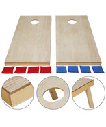 Unfinished Solid Wood Foldable Bean Bag Toss Cornhole Board Game Yard Play - £104.65 GBP