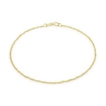 Carissima Gold 9 ct Yellow Gold Twist Curb Anklet of Length 22.5 cm/9 inch  - $109.00