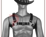Male Cowhide Leather Body Chest Harness Belt Bondage Clubwear Corset O Ring - £22.55 GBP