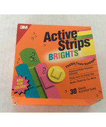 Vintage 1994 neon color bandages 3M brand active strips brights pink blu... - $19.75