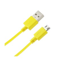 [Pack Of 2] Reiko Braided Micro Usb Data Cable 3.3 Feet In Yellow - £16.37 GBP