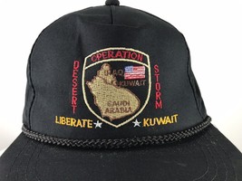 Vintage Operation Desert Storm Hat Snapback Cap Liberate Kuwait Saudia Arabia - £29.68 GBP