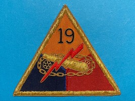 Post Wwii, U.S. Army, Occupation Period, 19th Tank Battalion, Bullion, Patch - £27.29 GBP